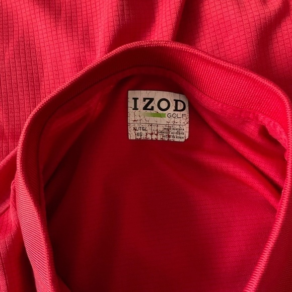 Men’s used size XL red Golf polo shirt IZOD - Picture 3 of 3